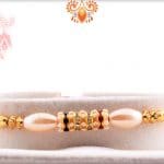 Oval Pearl Rakhi with Diamonds | Send Rakhi Gifts Online 3