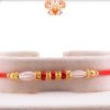 Premium Red Bead with Designer Pearl Rakhi | Send Rakhi Gifts Online 3