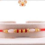 Premium Red Bead with Designer Pearl Rakhi | Send Rakhi Gifts Online 3