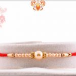 Delicate Pearl Rakhi with Diamond Rings | Send Rakhi Gifts Online 3