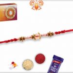 Exclusive Pearl Rakhi with Designer Metal Beads | Send Rakhi Gifts Online 4