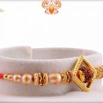 Auspicious Rudraksh with Shining Pearl Rakhi | Send Rakhi Gifts Online 5