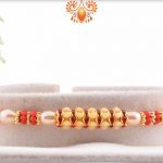Traditional Pearl Rakhi with Diamond Rings | Send Rakhi Gifts Online 4