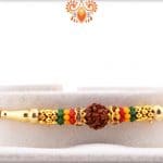 Single Rudraksh Rakhi with Beads | Send Rakhi Gifts Online 3