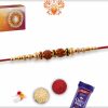 Devotional Rudraksh Rakhi with Golden Beads | Send Rakhi Gifts Online 4