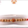 Finely Crafted Sandalwood Beads Rudraksh Rakhi | Send Rakhi Gifts Online 3