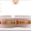 Antique Designer Beads with Rudraksh Rakhi | Send Rakhi Gifts Online 3