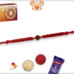 Single Rudraksh Rakhi with Beautifully Handcrafted Thread | Send Rakhi Gifts Online 4