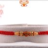 Diamond Rings with Single Rudraksh Rakhi with Handcrafted Thread | Send Rakhi Gifts Online 3