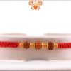 Three Rudraksh and Sandalwood Beads Rakhi with Beautifully Handcrafted Thread | Send Rakhi Gifts Online 3