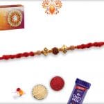 Stylish Rudraksh Rakhi with Unique Beads | Send Rakhi Gifts Online 4