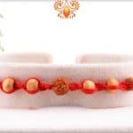 Uniquely Knotted Rudraksh Rakhi with 6 Sandalwood Beads | Send Rakhi Gifts Online 4
