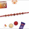Uniquely Knotted Rudraksh Rakhi with 6 Sandalwood Beads | Send Rakhi Gifts Online 6