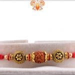 Rudraksh Rakhi with Unique Beads and Diamonds | Send Rakhi Gifts Online 3