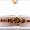 Ganesh Rakhi with Rudraksh and Sandalwood Beads | Send Rakhi Gifts Online 3