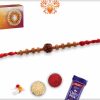 Simple Rudraksh Rakhi with Sandalwood Beads | Send Rakhi Gifts Online 4