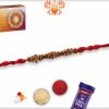 Unique Sandalwood Bead Rakhi with Shining Diamonds | Send Rakhi Gifts Online 4
