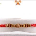 Unique Sandalwood Bead Rakhi with Shining Diamonds | Send Rakhi Gifts Online 3