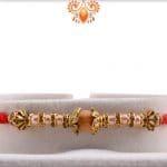 Sandalwood Diamond Rakhi with Designer Beads | Send Rakhi Gifts Online 4