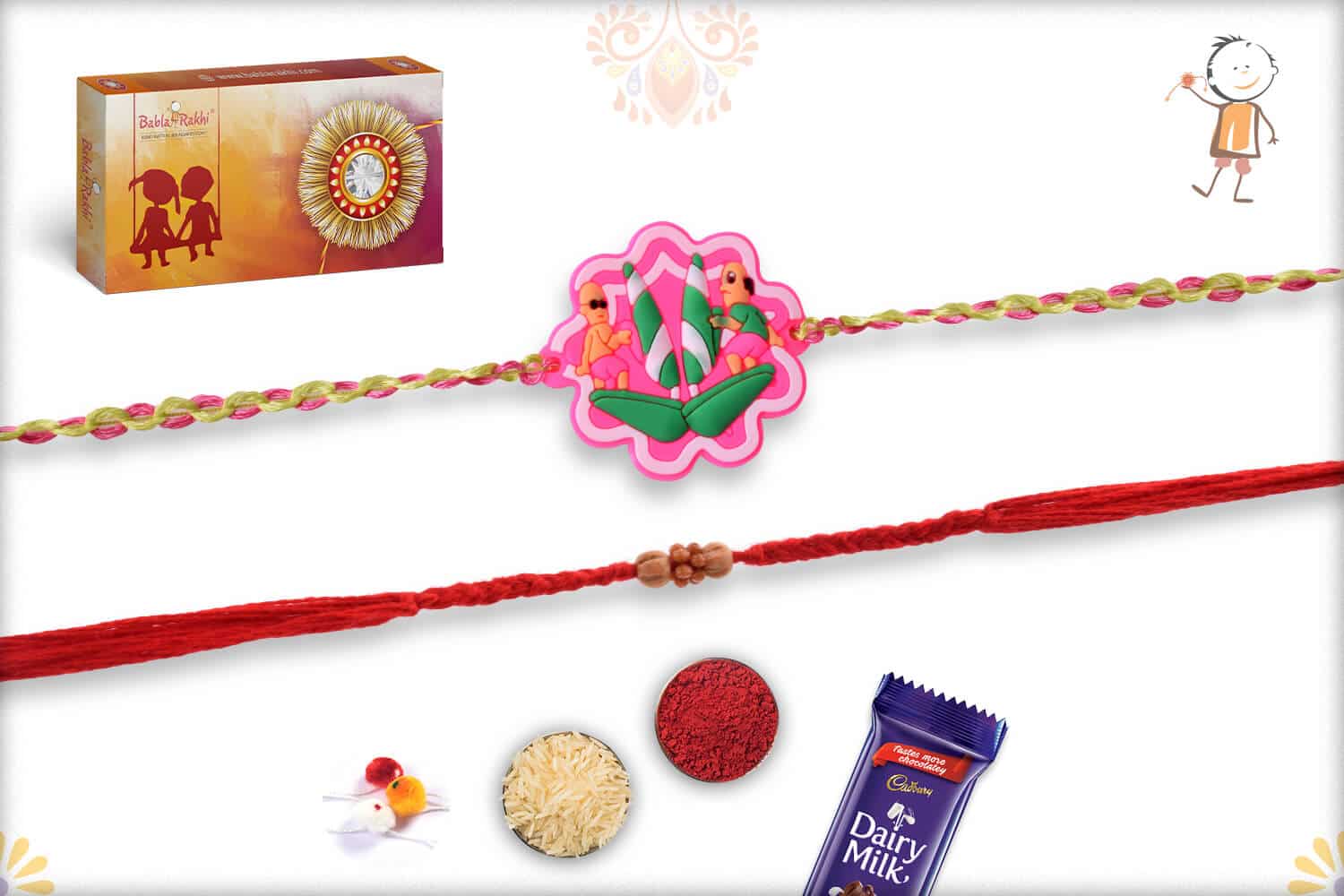 Two Set Rakhi | Send Rakhi Gifts Online 1
