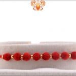 Stunning 9 Red Velvet Beads Rakhi | Send Rakhi Gifts Online 3