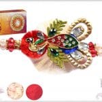 Antique Peacock Traditional Rakhi