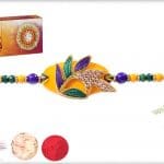 Premium Yellow Zardosi Rakhi