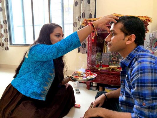 Raksha Bandhan celebration in Gujarati culture