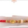 Antique Golden Beads with Pearl Ring Rakhi 4