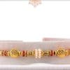 Antique Golden Beads with Pearl Ring Rakhi 3