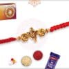 Antique Ganeshji OM Rakhi with Uniquely Knotted Red Thread 4
