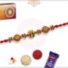 Exclusive Meenakari Beads with Diamonds Rakhi 4