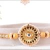 Stunning Pearl Golden Flower with Golden Beads Rakhi 3