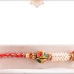 Royal Pearl Rakhi with Red-Golden Thread 5