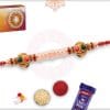 Royal Pearl Rakhi with Red-Golden Thread 6