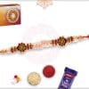 Unique Swastik Meenakari Beads Rakhi Pearls 4
