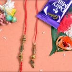 Stunning Designer Beads Bhaiya-Bhabhi Rakhi