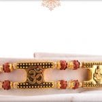 OM with Ganeshji Rudraksh Bracelet-Style Rakhi 5