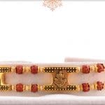 OM with Ganeshji Rudraksh Bracelet-Style Rakhi 8