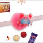 Cute Crab Pink Kids Rakhi 2