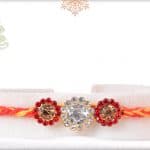 Beautiful Diamond Rakhi with Mauli Thread 3