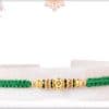 Diamond Rakhi with Uniquely Knotted Green Thread 3