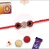 Exclusive Diamond Rakhi with Handcrafted Red Thread 4