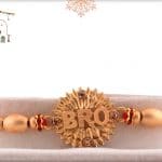 Golden Bro Rakhi with Golden Beads 3