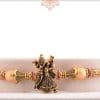 Antique Radha-Krishna Rakhi with Beads 3