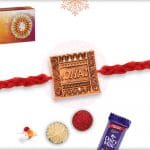 Bhai Rakhi with Red Handcrafted Thread 4