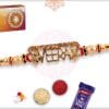 Golden Veera Rakhi with Golden Beads 4