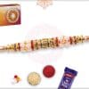 Unique Golden Beads Rakhi with Diamonds 4