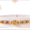 Antique Golden Bead Rakhi with Diamond Rings 4