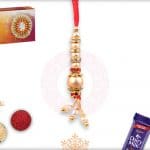 Delicate Beads and Diamond Bhabhi Rakhi 2